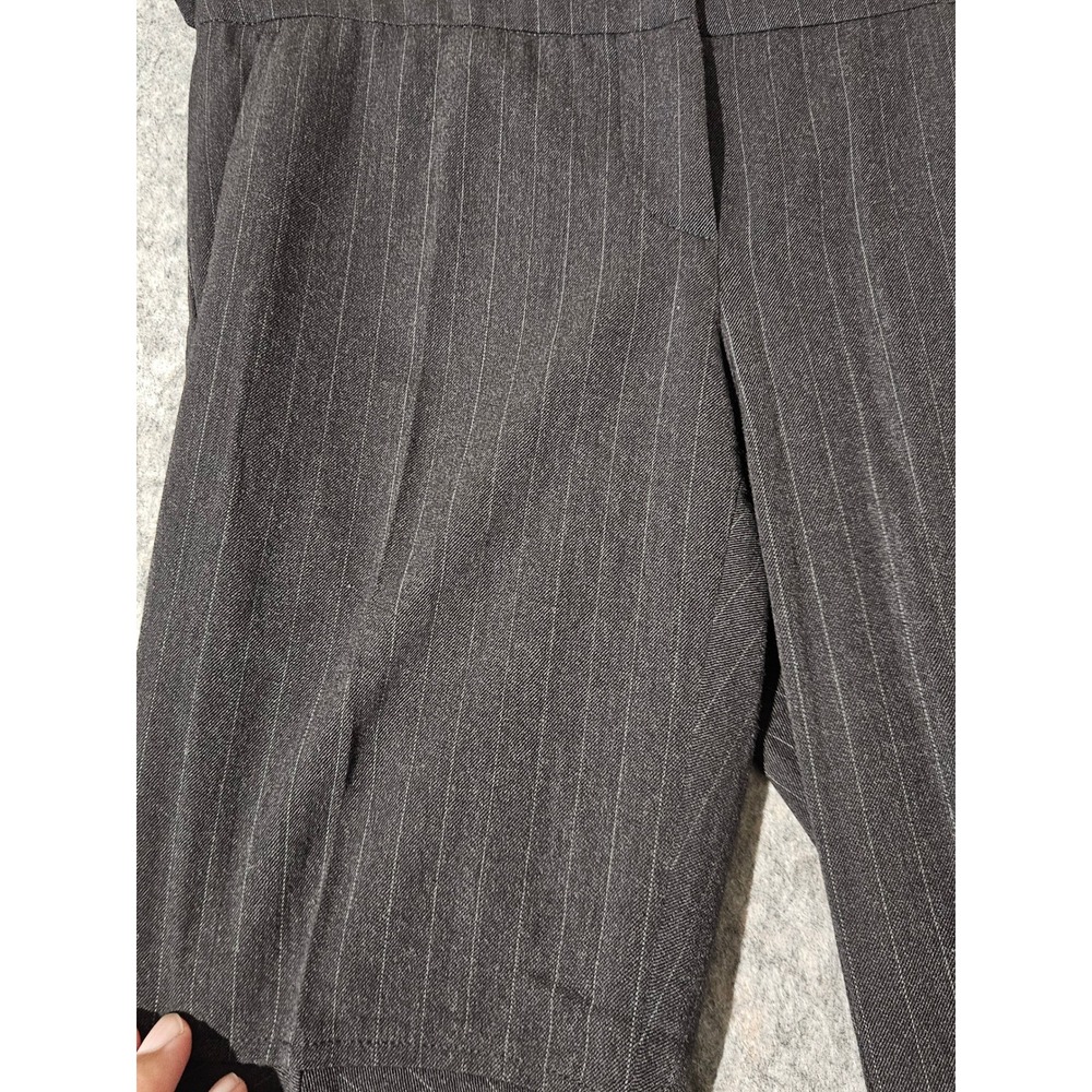 Brunello Cucinelli Trousers Women 4 Gray Pinstripe Wool Blend Italy - Picture 3 of 12